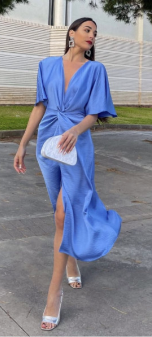 Vestido Midi azul - Azabache Utrera