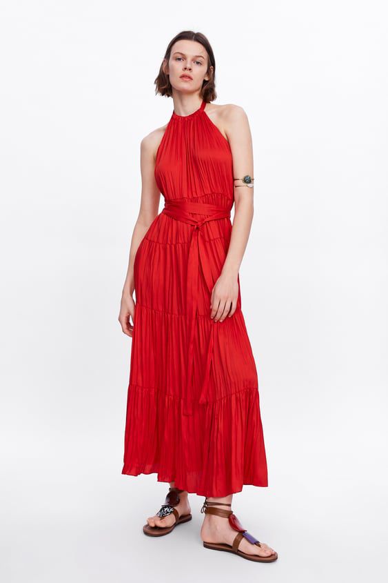 Vestido Halter Rojo - Sin Marca